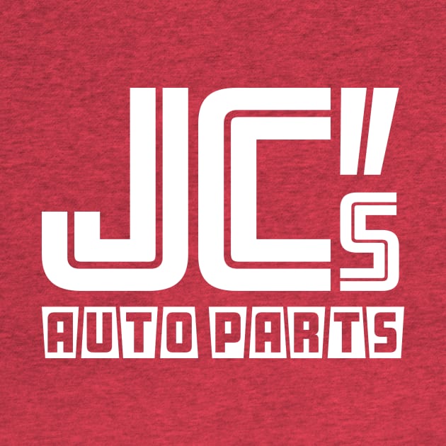 JC Auto Parts - (Single-Sided - White on Solid Color) by jepegdesign